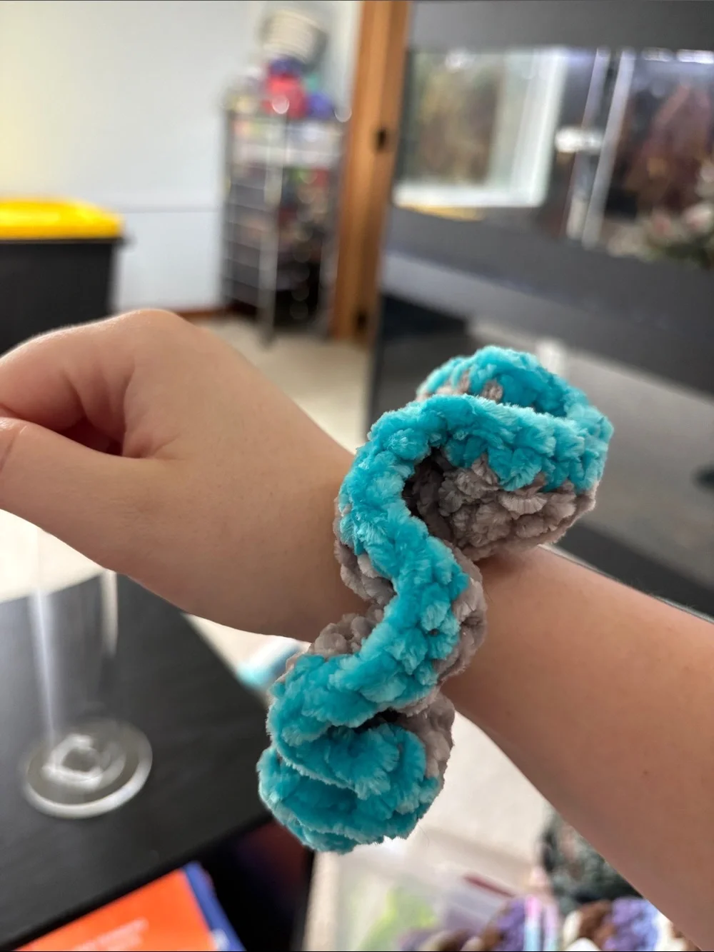 Handmade Crochet Velvet Scrunchie